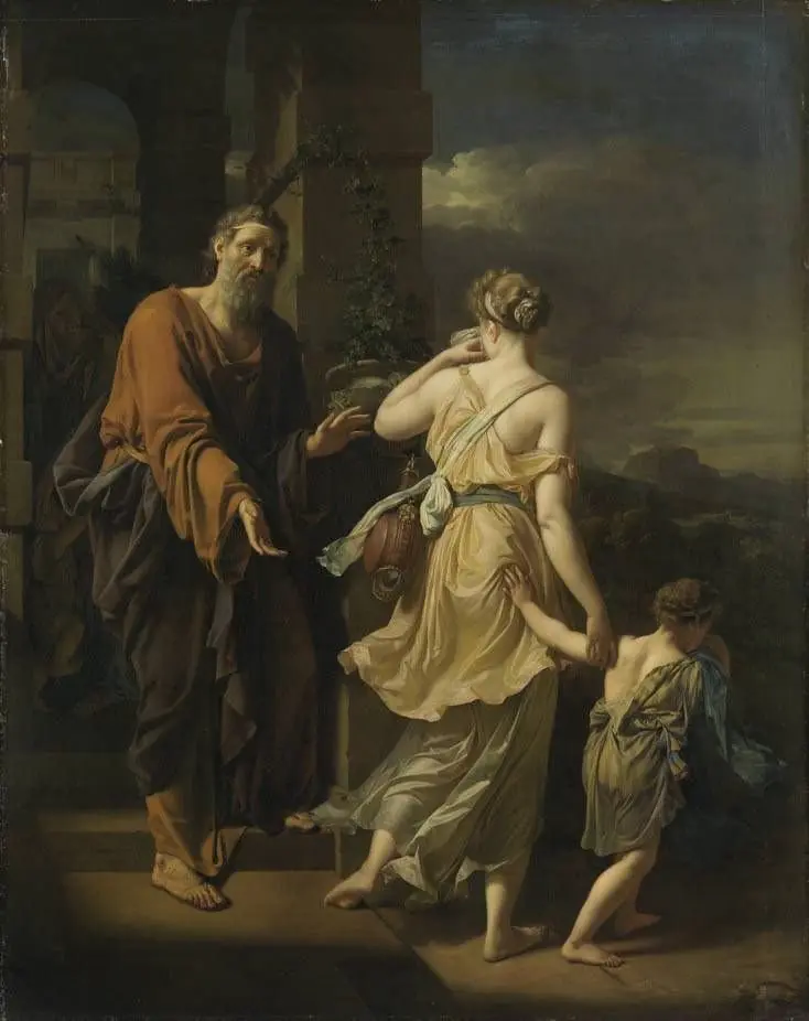 Expulsion of Hagar, by Adriaen van der Werff