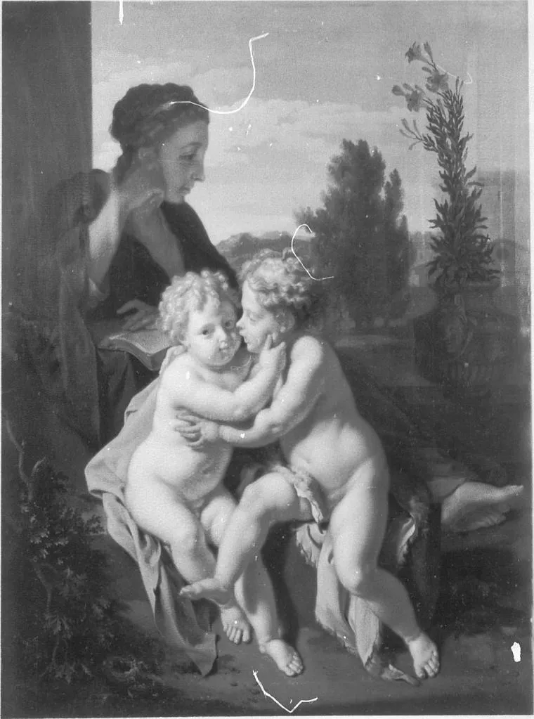 Mary with Holy Infants, by Adriaen van der Werff, oil, 1715