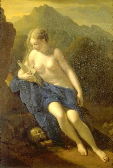 Penitent Magdalene, by Adriaen van der Werff, oil, 1712