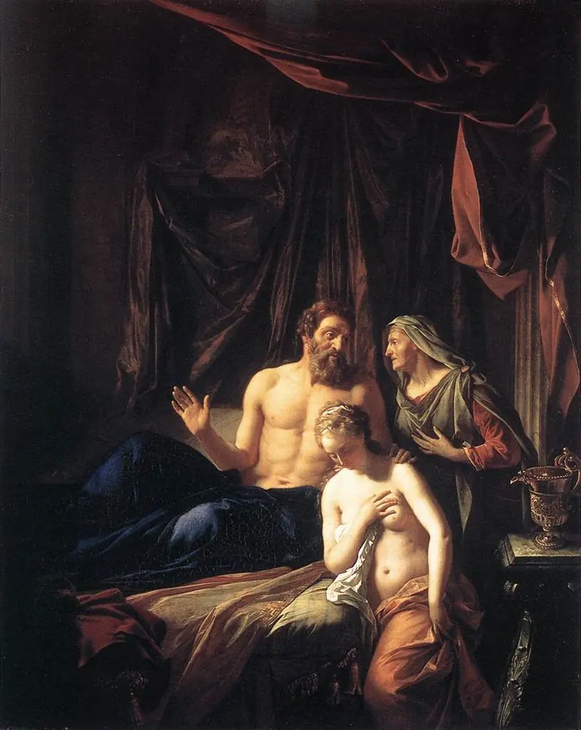 Sarah presenting Hagar to Abraham, by Adriaen van der Werff