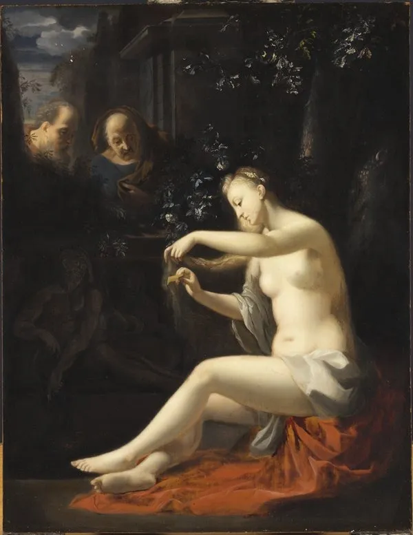 Susanna and the Elders, by Adriaen van der Werff, oil, 1700