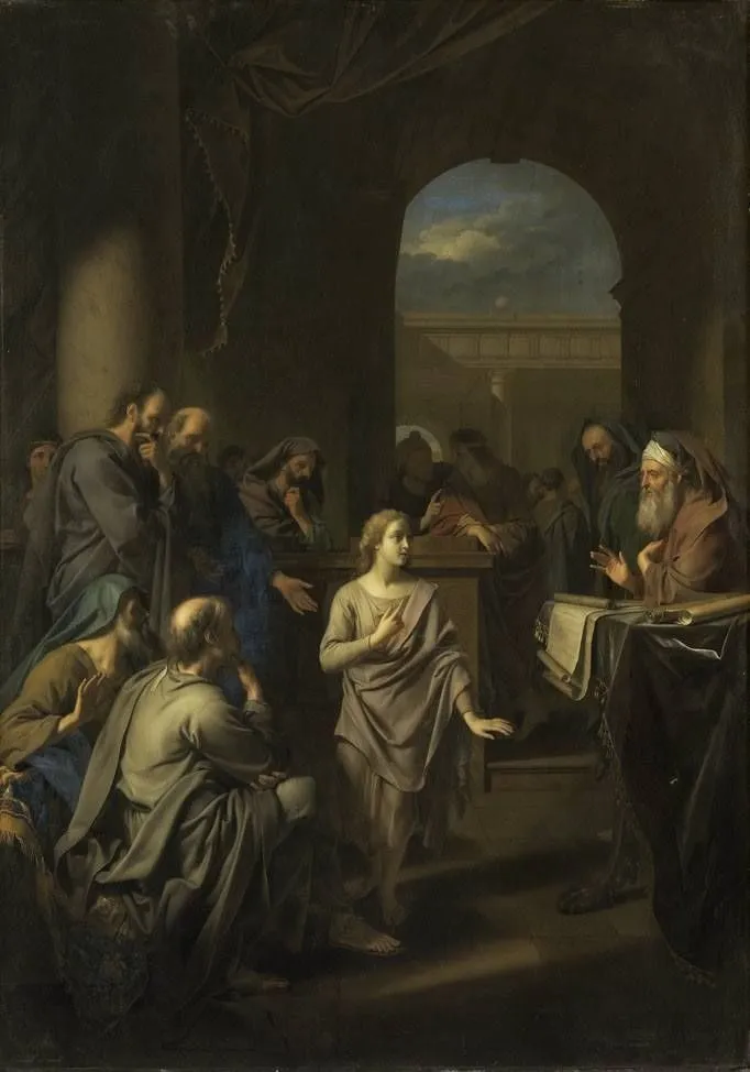 The 12-year-old Jesus in the Temple, by Adriaen van der Werff, oil, 1708