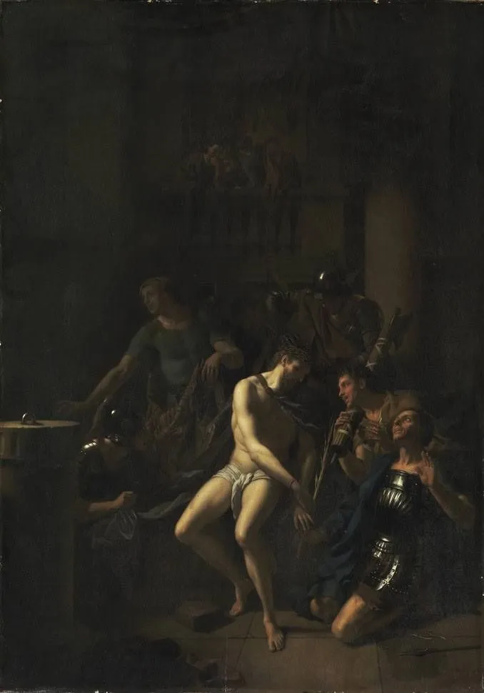 The mocking and crowning with thorns of Christ, by Adriaen van der Werff, oil, 1710
