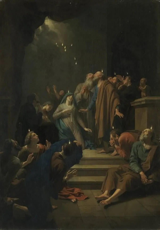 The Pentecost, by Adriaen van der Werff, oil, 1711