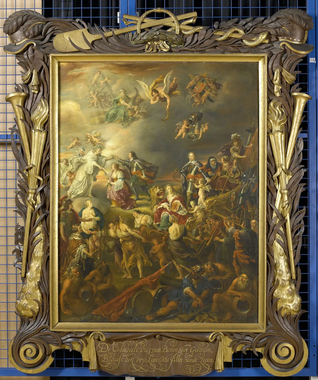 Allegory of the Peace under Stadholder Willem II, by Adriaen van Nieulandt the younger, oil, 1650