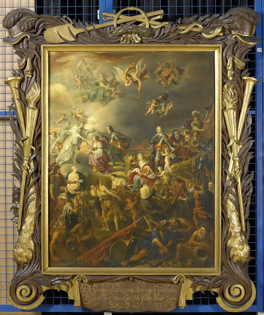 Allegory of the Peace under Stadholder Willem II, by Adriaen van Nieulandt the younger