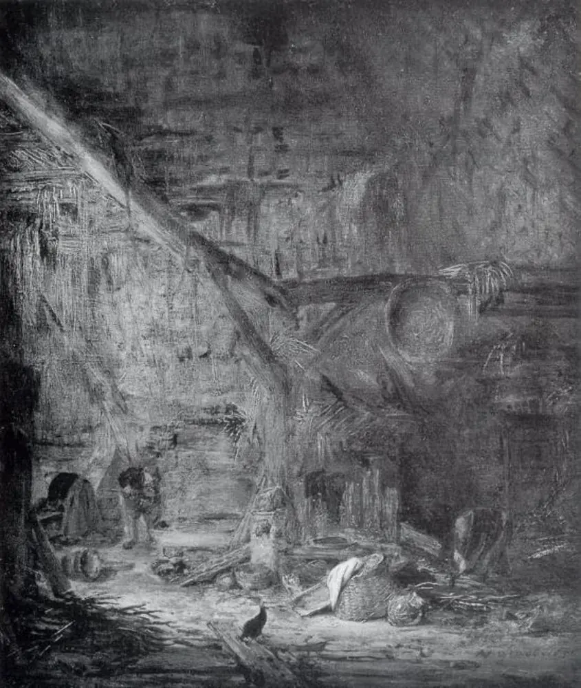 Interior of a Barn, by Adriaen van Ostade