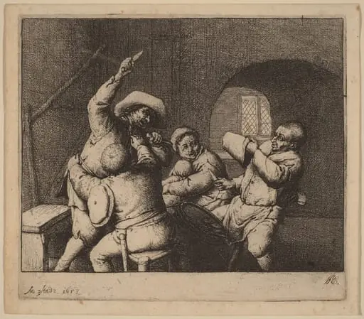 Knife Fight Among Peasants, by Adriaen van Ostade