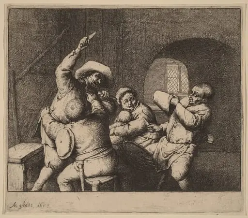 Knife Fight Among Peasants, by Adriaen van Ostade
