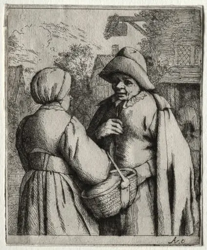 Man and Woman Conversing, by Adriaen van Ostade