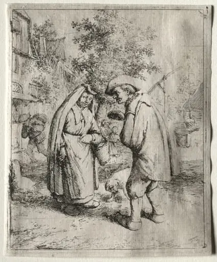 Man Conversing with a Woman, by Adriaen van Ostade