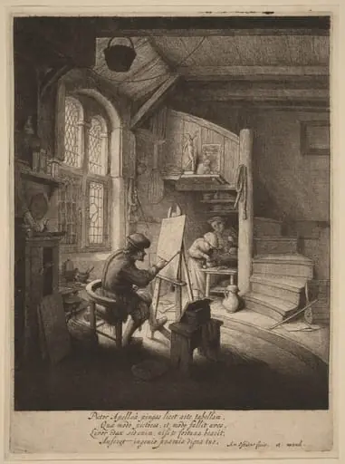 Painter in His Studio, by Adriaen van Ostade