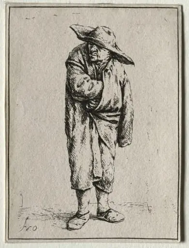 Peasant with his hand in his cloak, by Adriaen van Ostade