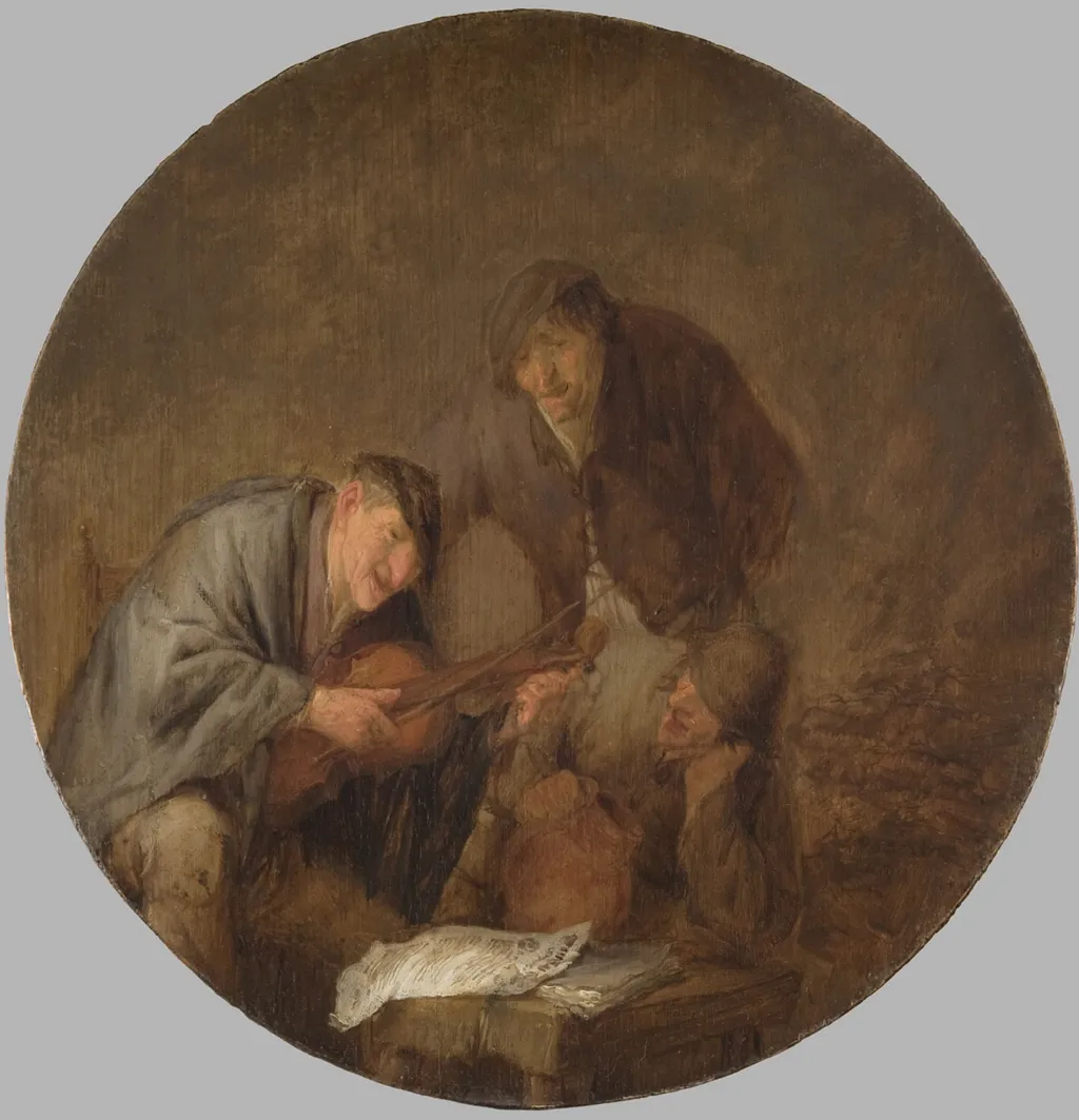 Peasants Making Merry, by Adriaen van Ostade, oil, 1640