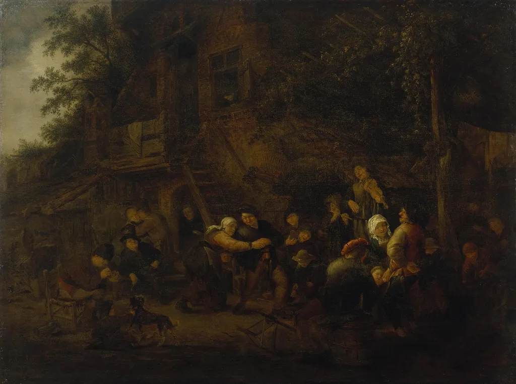 Rural Feast, by Adriaen van Ostade, oil, 1640