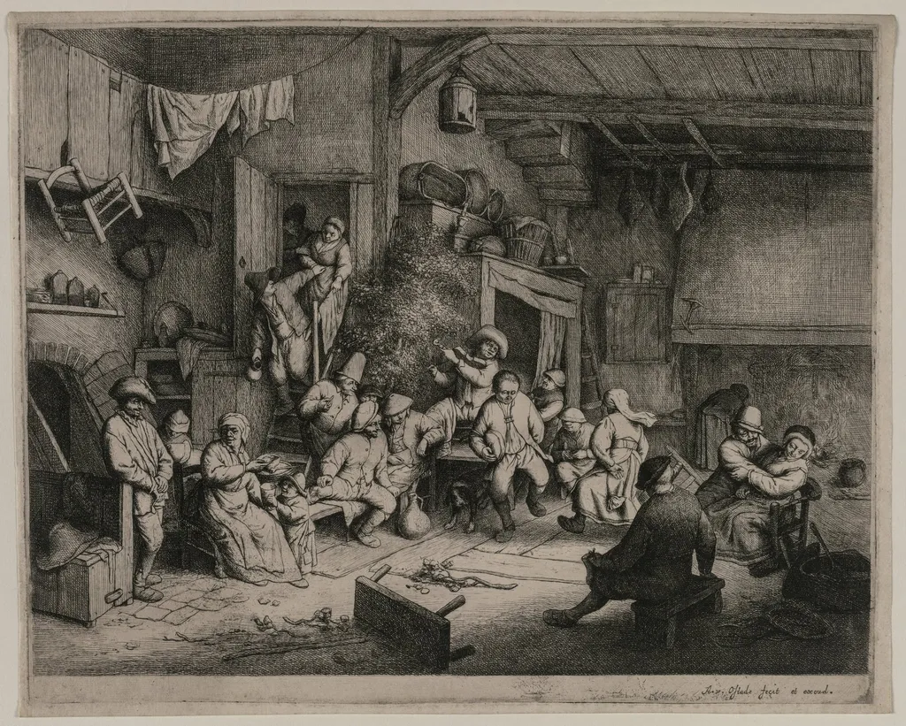 The Dance in the Inn, by Adriaen van Ostade, 1652