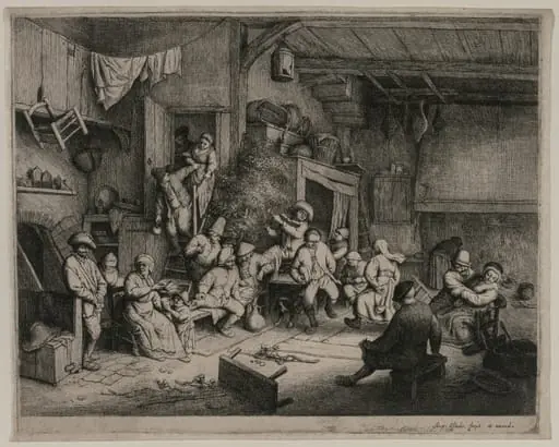 The Dance in the Inn, by Adriaen van Ostade
