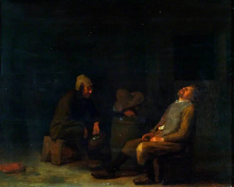 Three Peasants Seated, by Adriaen van Ostade