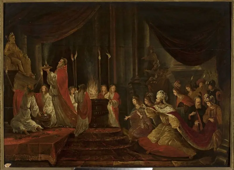 Idolatry of Solomon (1 Kings 11:1-6), by Adriaen van Stalbemt