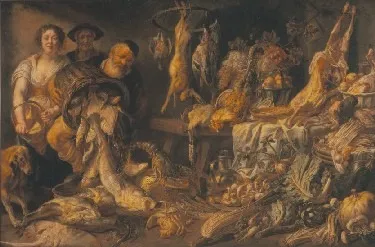 Fresh sea food, by Adriaen van Utrecht, oil, 1637