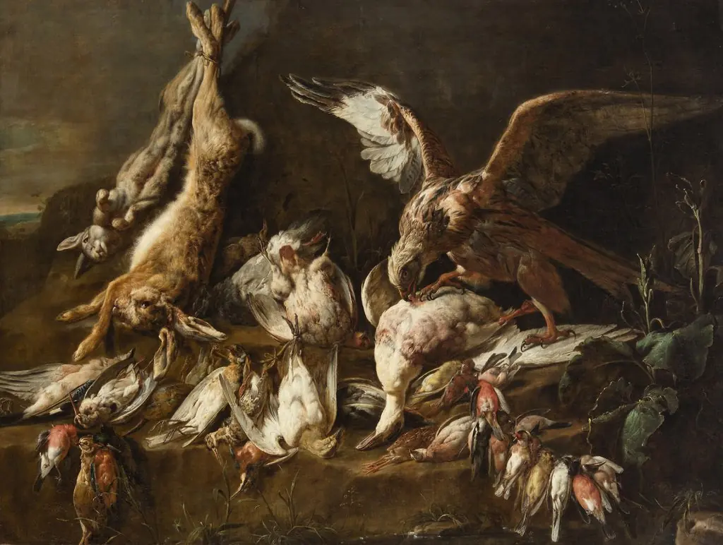 Still life of game, by Adriaen van Utrecht