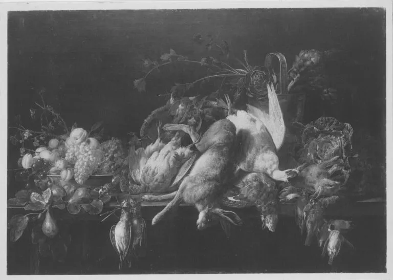 Stillleben mit Jagdbeute, by Adriaen van Utrecht, unspecified, 1625