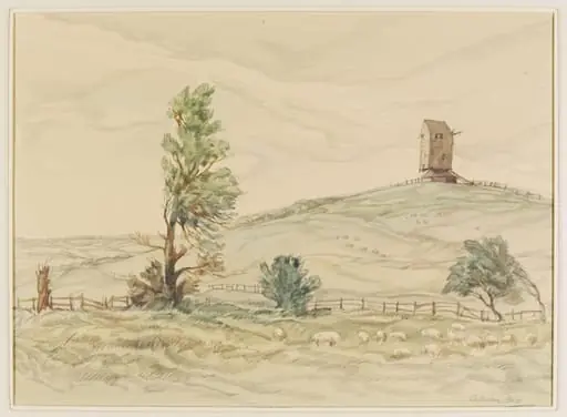 Brangwyn's Mill, Winchelsea, Sussex, by Adrian Hill