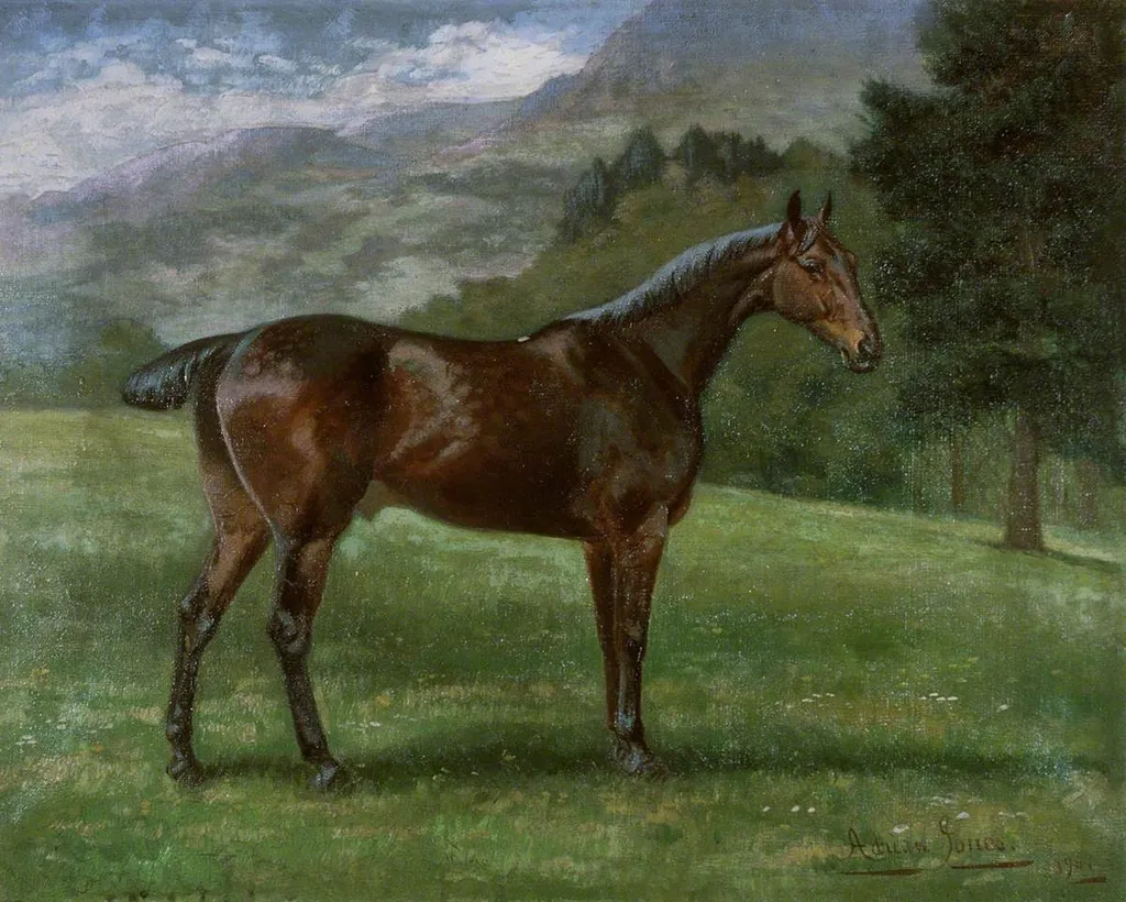 Horse, by Adrian Jones, oil, 1898