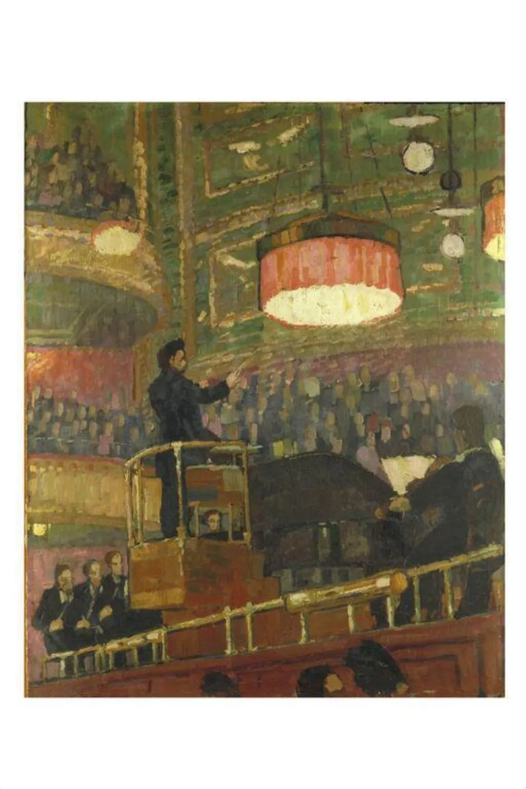 Sir Henry Wood in the Queen's Hall, by Adrian Paul Allinson, paint, 1920