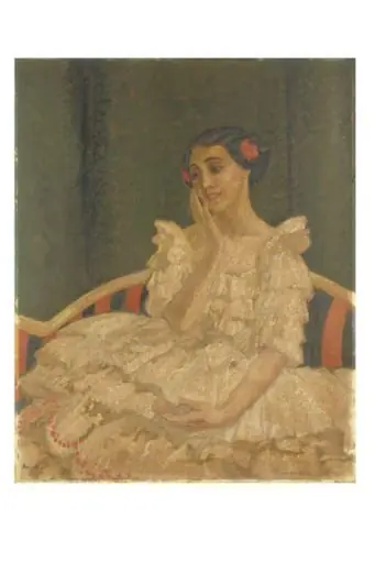 Tamara Karsavina as Columbine in 'Le Carnaval' by Mikhail Fokine, by Adrian Paul Allinson
