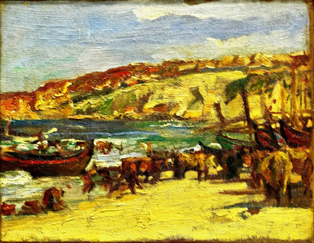 Praia em Portugal, by Adriano de Sousa Lopes, unspecified, 1908