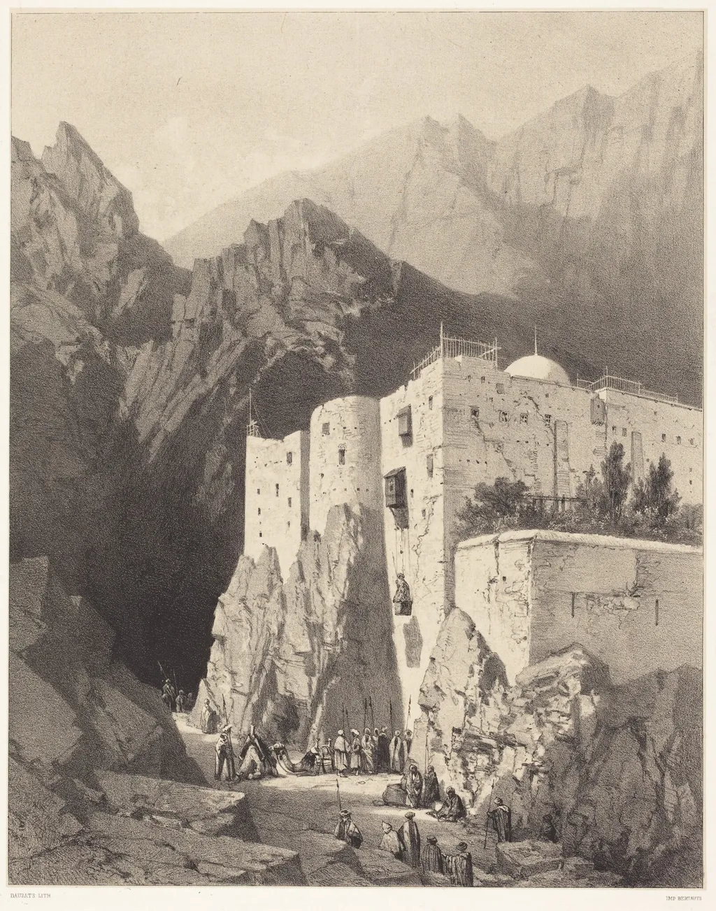 Mt. Sinai, by Adrien Dauzats, ink, 1836