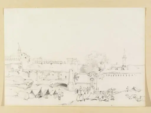 Outside the walls of Sétif, Algeria, by Adrien Dauzats
