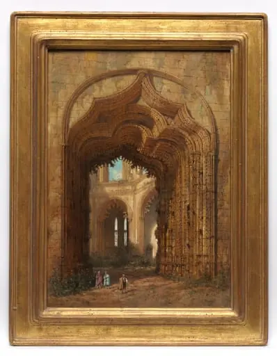 Ruined Church, by Adrien Dauzats