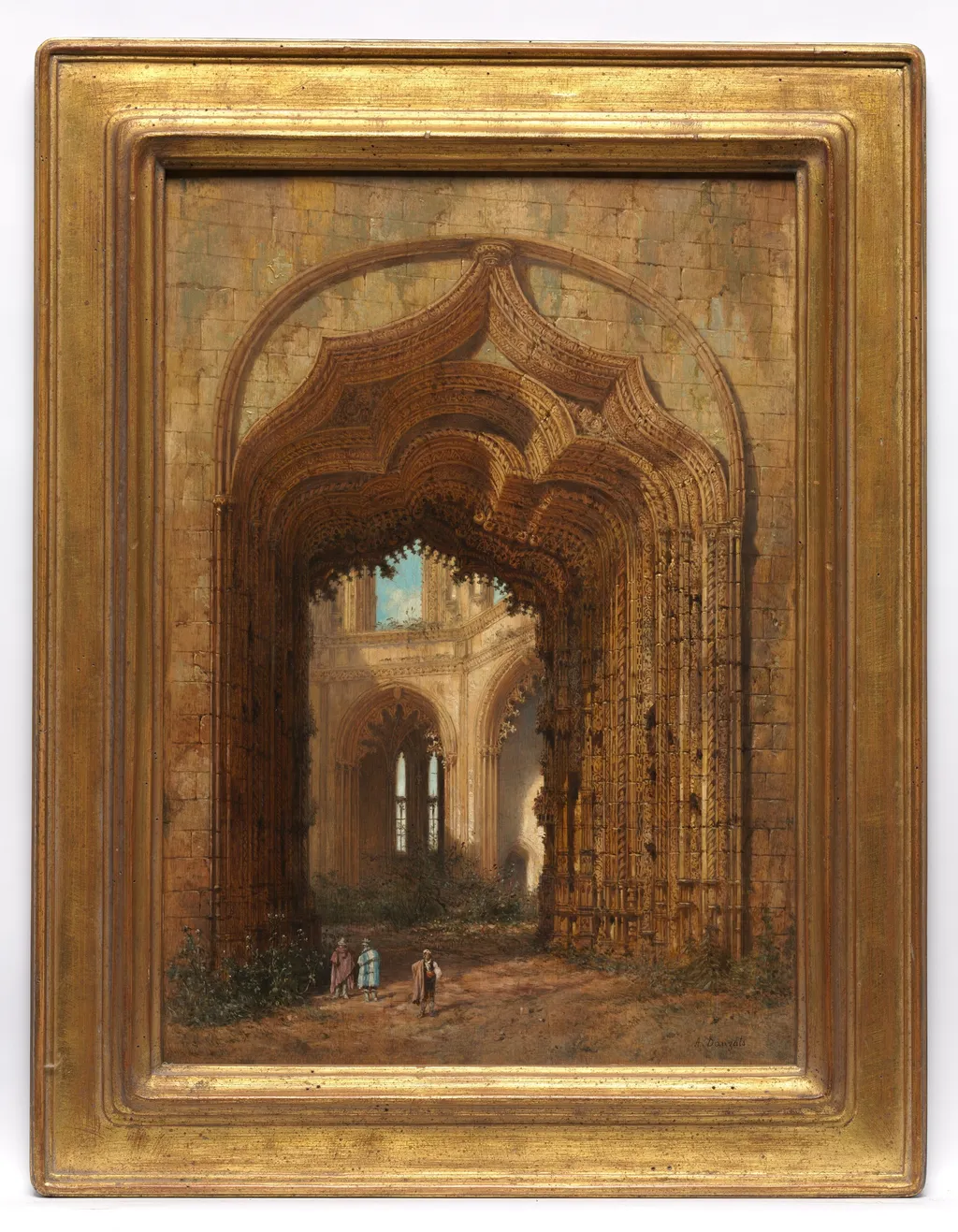 Ruined Church, by Adrien Dauzats, oil, 1840