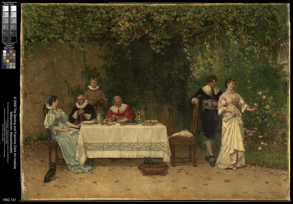 The Proposal, by Adrien Moreau, oil, 1890