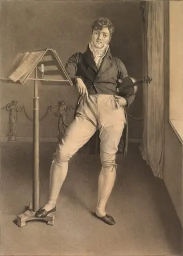Portrait of Violinist Jean Vidal (1789–1867), by Adrien Victor Auger