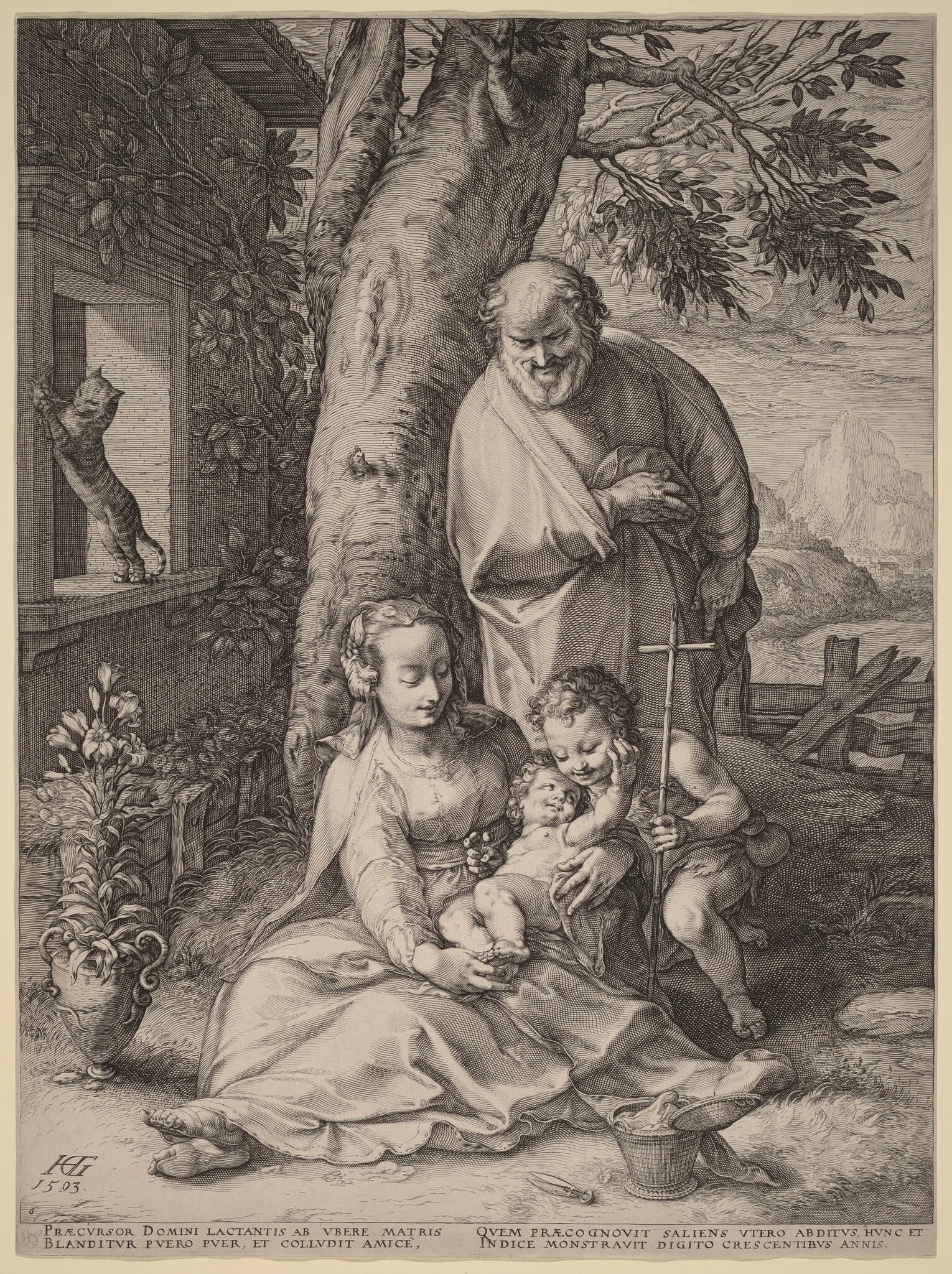 The Holy Family with the Infant John the Baptist, detail