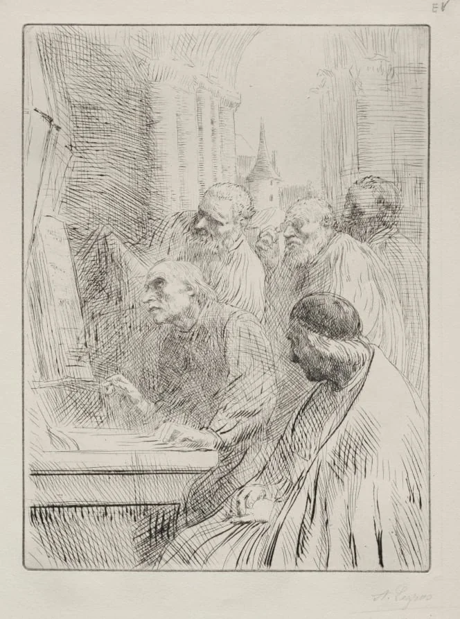 The Monks in Church, detail