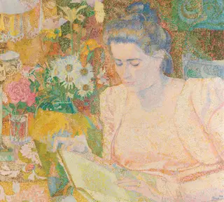 Portrait of Marie Jeanette de Lange, by Jan Toorop, oil, 1900