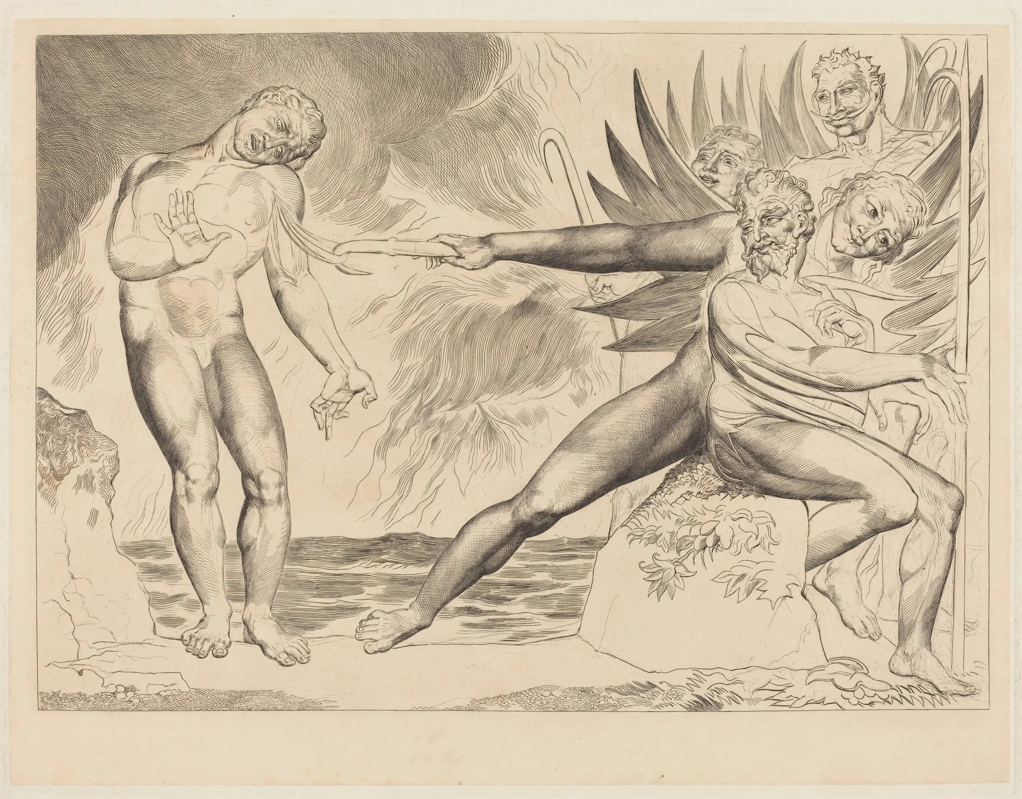 The Circle of the Corrupt Officials; the Devils Tormenting Ciampolo, detail