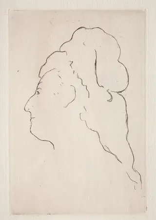 Profile of Eva Gonzalès turned to the left, by Édouard Manet, 1869