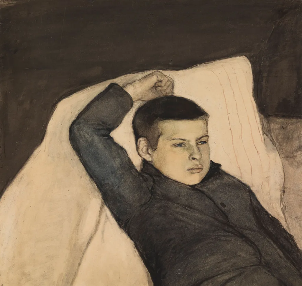 Reclining Boy, by Magnus Enckell, unspecified, 1896