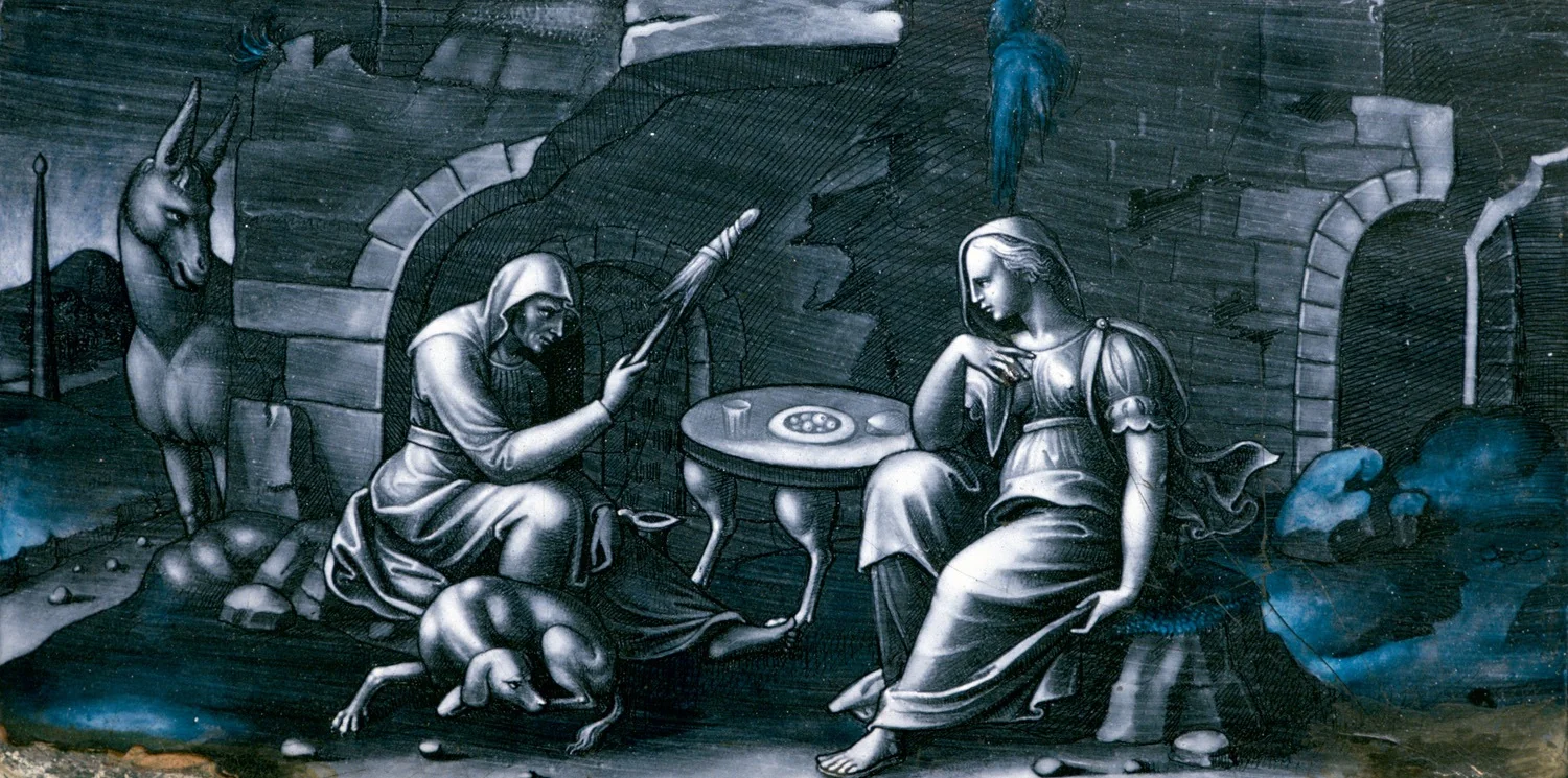 Old Woman Telling the Tale of Psyche, detail