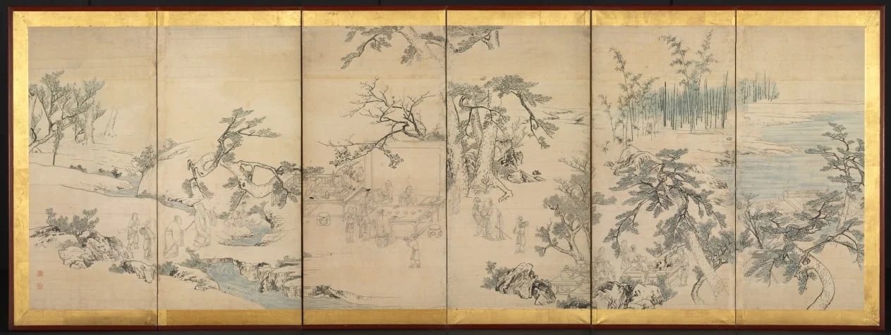Literary Gathering in the Orchid Pavilion, detail