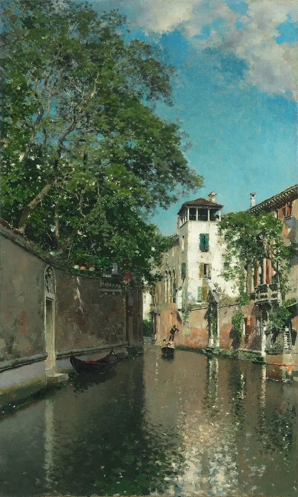 Canal in Venice, by Martín Rico, oil, 1892