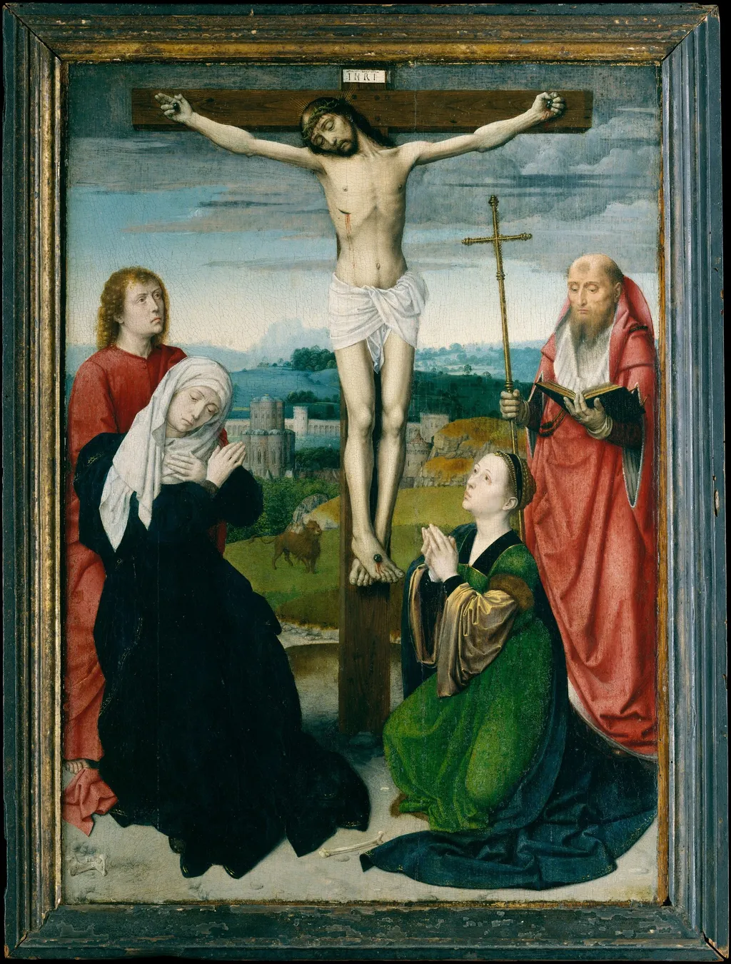 The Crucifixion, by Gerard David, oil, 1498