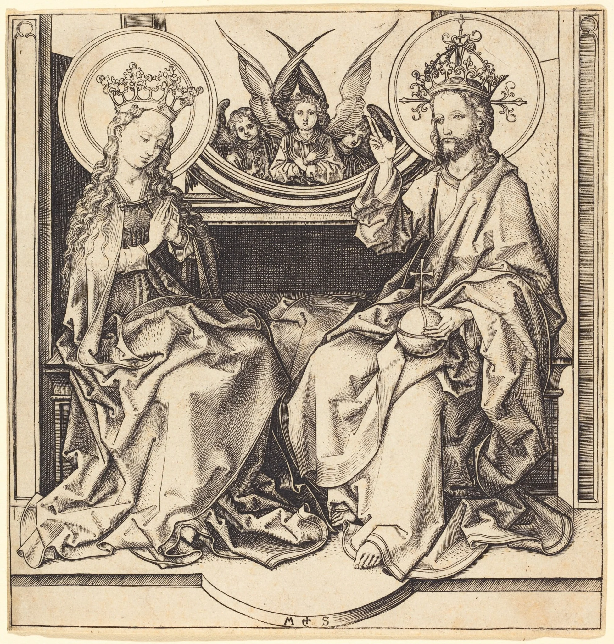 Christ Blessing the Virgin, detail