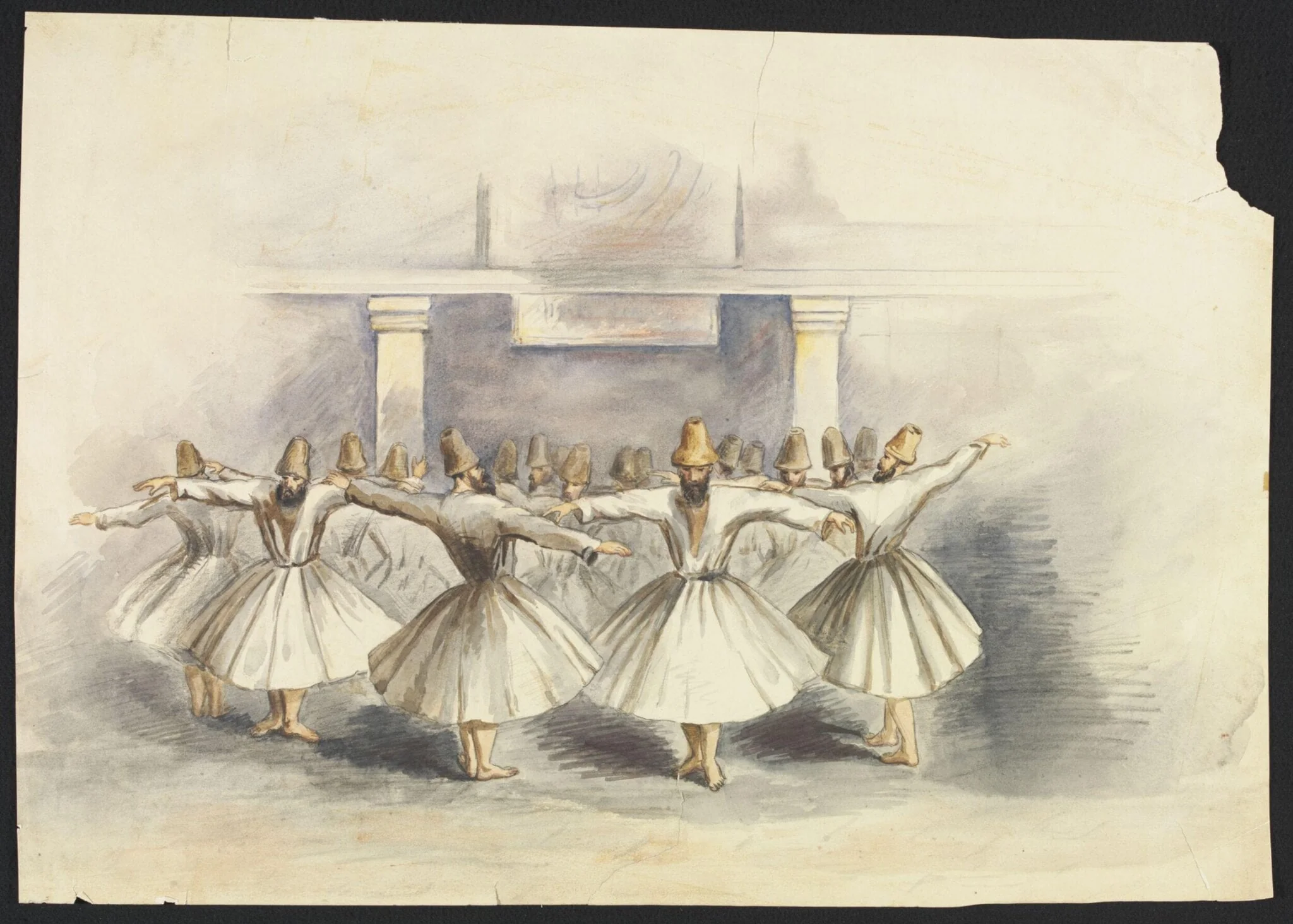 Dancing Dervishes of Constantinople, detail