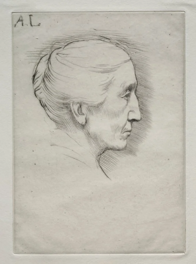 Portrait of Mme. Emily Hughes (1st Plate), detail
